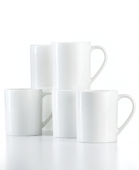 Modern basics in the form of white dinnerware. Gibson's White Elements mugs bring unparalleled versatility to your table in dishwasher- and microwave-safe porcelain. Modern basics in the form of white dinnerware. Gibson's White Elements mugs bring unparalleled versatility to your table in dishwasher- and microwave-safe porcelain.