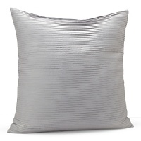 A coordinating euro sham adds a layer of shimmer with metallic silver pleats. A coordinating euro sham adds a layer of shimmer with metallic silver pleats.
