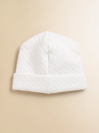 Top off baby's look in this quilted, cozy newborn essential.Cuffed stylePima cottonMachine washImported Top off baby's look in this quilted, cozy newborn essential.Cuffed stylePima cottonMachine washImported