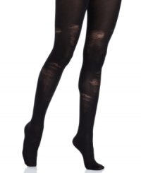Punk-rocker chic. These shredded tights from Pretty Polly add instant attitude to anything to wear. Pair them with leather skits, jean shorts and slim, sweater dresses for all-out edgy allure. Punk-rocker chic. These shredded tights from Pretty Polly add instant attitude to anything to wear. Pair them with leather skits, jean shorts and slim, sweater dresses for all-out edgy allure.
