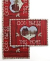 Show your appreciation. God Bless This Home placemats from Windham Weavers feature rich tapestries expressing the sentiment of the season with a charming country motif.