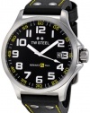 TW Steel Men's TW 670 RF1 Team Pilot Black Leather Dial Watch