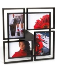 Four of your favorite photos square off in the Connect picture frame. Umbra shows all the right angles in versatile black for the modern office or living room. Four of your favorite photos square off in the Connect picture frame. Umbra shows all the right angles in versatile black for the modern office or living room.