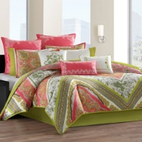 Echo Gramercy Paisley Mini Comforter Set, Queen, Multi Color Echo Gramercy Paisley Mini Comforter Set, Queen, Multi Color