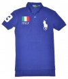 Polo Ralph Lauren Men Custom fit Flag & Big Pony Logo Polo T-shirt - Italy