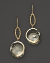 Round rosecut green amethyst briolettes add rich sparkle to twisted links of 14K yellow gold. By Nancy B.