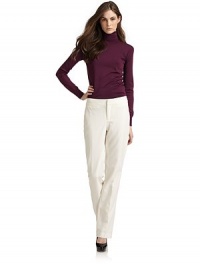 THE LOOKTurtleneckDropped shouldersLong sleevesLong sleevesRibbed trim at neckline, cuffs and hemTHE FITAbout 21 from shoulder to hemTHE MATERIAL84% rayon/12% nylon/4% spandexCARE & ORIGINDry cleanImportedModel shown is 5'9 (175cm) wearing US size Small. THE LOOKTurtleneckDropped shouldersLong sleevesLong sleevesRibbed trim at neckline, cuffs and hemTHE FITAbout 21 from shoulder to hemTHE MATERIAL84% rayon/12% nylon/4% spandexCARE & ORIGINDry cleanImportedModel shown is 5'9 (175cm) wearing US size Small.