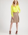 A lively silk georgette design with classic epaulettes, convenient front pockets and flattering Princess seams.Collar neckEpaulettesLong sleevesButton-detail cuffsConcealed button frontFront pocketsPrincess seamsBack yokeBack seamSilkDry cleanImported Model shown is 5'10½ (179cm) wearing US size 4. 