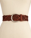 For vintage appeal, add a touch of folksy huarache style provided by this woven leather Fossil belt.