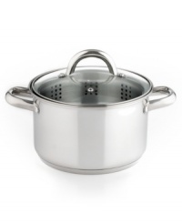 Let's get back to the basics! Equip your kitchen with a quality pot perfect for steaming, simmering, sauteing and so much more. Crafted from stainless steel, this pot features a steamer insert that expertly prepares seafood, veggies and other meal faves. A truly versatile construction lets this steamer double as a soup pot. Limited lifetime warranty. Let's get back to the basics! Equip your kitchen with a quality pot perfect for steaming, simmering, sauteing and so much more. Crafted from stainless steel, this pot features a steamer insert that expertly prepares seafood, veggies and other meal faves. A truly versatile construction lets this steamer double as a soup pot. Limited lifetime warranty.