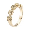 Delatori 18kt Gold Plated Sterling Silver Square Station Stackable Ring