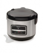 Your favorite sidekick in the kitchen. The best complement to any meal-rice-is now on hand and on call with the easy-to-use design of this rice cooker. Make up to 16 cups of rice, while also preparing vegetables in the handy steaming tray at the same time-an entire meal made in one place! 1-year warranty. Model 05813.