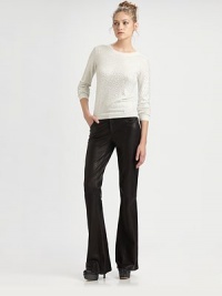 Sparkling rhinestones elevate this fine-knit crewneck from classic to contemporary.CrewneckLong sleevesPullover styleRibbed trim45% nylon/40% viscose/5% angora/5% wool/5% cashmereDry cleanImportedModel shown is 5'11 (180cm) wearing US size Small. Sparkling rhinestones elevate this fine-knit crewneck from classic to contemporary.CrewneckLong sleevesPullover styleRibbed trim45% nylon/40% viscose/5% angora/5% wool/5% cashmereDry cleanImportedModel shown is 5'11 (180cm) wearing US size Small.