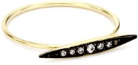 Mizuki 14k Gold White Diamond Icicle Ring with Blackened Finish Mizuki 14k Gold White Diamond Icicle Ring with Blackened Finish