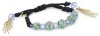 Betsey Johnson Iconic Blue Lagoon Crystal Fireball Pulley Bracelet