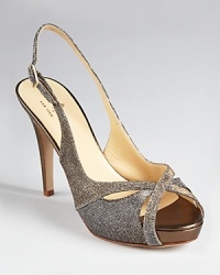 Shimmer and sparkle with kate spade new york--the Genning slingback sandals lend understated evening style. Shimmer and sparkle with kate spade new york--the Genning slingback sandals lend understated evening style.
