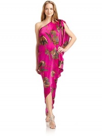 THE LOOKFluid silk charmeuse with allover abstract floral printOne-shoulder designAsymmetric necklineDraped overlaySide zip with hook-and-eye closureAsymmetric hemTHE FITAbout 55 from shoulder to longest point of hemTHE MATERIALSilkCARE & ORIGINDry cleanImportedModel shown is 5'10 (177cm) wearing US size 4. THE LOOKFluid silk charmeuse with allover abstract floral printOne-shoulder designAsymmetric necklineDraped overlaySide zip with hook-and-eye closureAsymmetric hemTHE FITAbout 55 from shoulder to longest point of hemTHE MATERIALSilkCARE & ORIGINDry cleanImportedModel shown is 5'10 (177cm) wearing US size 4.