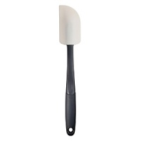 OXO International's Silicone Spatula stays flexible longer and will not discolor like traditional rubber styles do. Use the Spatula for cooking or with hot bakeware without fear of melting. Silicone is heat resistant and safe to use for coated or non-stick cookware. The soft, non-slip handle is cushioned and keeps your hand comfortable as you cook, stir or scrape. OXO International's Silicone Spatula stays flexible longer and will not discolor like traditional rubber styles do. Use the Spatula for cooking or with hot bakeware without fear of melting. Silicone is heat resistant and safe to use for coated or non-stick cookware. The soft, non-slip handle is cushioned and keeps your hand comfortable as you cook, stir or scrape.