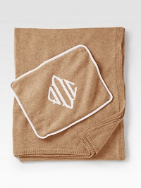 The luxurious softness of a pure Scottish cashmere throw, personalized to make an extraordinary gift for you or for someone special. Throw with diamond monogram on cashmere travel case Case has piping to match monogram color Throw has ribbed edging Throw, 84L X 34W Case, 13L X 11W Dry clean Made in ScotlandFOR PERSONALIZATION Select a quantity, then scroll down and click on PERSONALIZE & ADD TO BAG to choose and preview your personalization options. The luxurious softness of a pure Scottish cashmere throw, personalized to make an extraordinary gift for you or for someone special. Throw with diamond monogram on cashmere travel case Case has piping to match monogram color Throw has ribbed edging Throw, 84L X 34W Case, 13L X 11W Dry clean Made in ScotlandFOR PERSONALIZATION Select a quantity, then scroll down and click on PERSONALIZE & ADD TO BAG to choose and preview your personalization options.