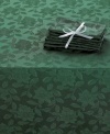 A must-have accessory for holiday feasts, these machine washable napkins from Homewear feature a pretty sheen and classic florals in tree green.