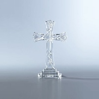 The elegant diamond cuts etched into our Standing Cross are simply divine. Both spiritual and beautiful, this heavenly collectible makes an excellent gift for an engagement party. The elegant diamond cuts etched into our Standing Cross are simply divine. Both spiritual and beautiful, this heavenly collectible makes an excellent gift for an engagement party.