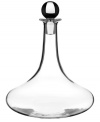 A work of art, this Vinobile wine decanter from Villeroy & Boch makes a statement in fine crystal with a round stopper and dramatic curves that accentuate port wine.