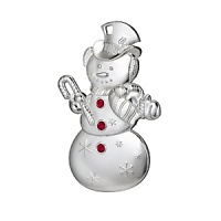 Gleaming in polished silver plate, this sculptural ornament is detailed with twinkling crystal stones for a look that's festive and traditional. Gleaming in polished silver plate, this sculptural ornament is detailed with twinkling crystal stones for a look that's festive and traditional.