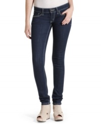 Levi's combines a classic dark wash with a trend-right skinny leg style in this pair of jeans designed to be a closet staple! Levi's combines a classic dark wash with a trend-right skinny leg style in this pair of jeans designed to be a closet staple!