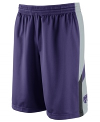 Get your game on while supporting your favorite NCAA team with these Kansas State Wildcats basketball shorts featuring Dri-Fit technology from Nike. Get your game on while supporting your favorite NCAA team with these Kansas State Wildcats basketball shorts featuring Dri-Fit technology from Nike.