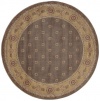 Nourison Zanibar  Khaki  5.6-Feet by 5.6-Feet Round Polyacrylic Area Rug