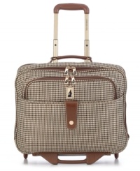 Your go to for life on the fly. Designed to fit into most overhead compartments, this rolling business case takes the hassle out of travel with three fully-stocked compartments that meet all of your packing needs. Jet through terminals and always have your business on hand with the ease & convenience of this must-have. Your go to for life on the fly. Designed to fit into most overhead compartments, this rolling business case takes the hassle out of travel with three fully-stocked compartments that meet all of your packing needs. Jet through terminals and always have your business on hand with the ease & convenience of this must-have.