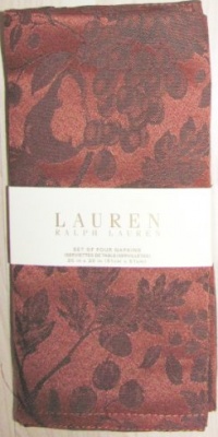 Lauren Ralph Lauren Campbell Rust Table Linens / Napkins 20 X 20 Inches Set of 4 Dinner Napkins Holiday Lauren Ralph Lauren Campbell Rust Table Linens / Napkins 20 X 20 Inches Set of 4 Dinner Napkins Holiday