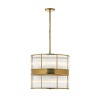 Contemporary light for modern life, this elegant double-tiered Ralph Lauren pendant lamp infuses spaces with rich luminosity.