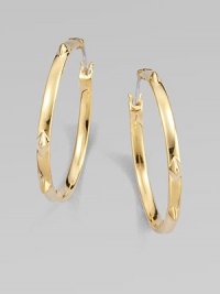 From the Thorn Collection. Slender, square-edged hoops, sprinkled with spiky thorns, too tiny to be truly menacing. 18k goldplated sterling silverDiameter, about 1PiercedImported From the Thorn Collection. Slender, square-edged hoops, sprinkled with spiky thorns, too tiny to be truly menacing. 18k goldplated sterling silverDiameter, about 1PiercedImported