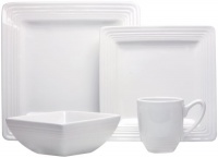 Laurie Gates Vintage Dekko White 4-Piece Place Set