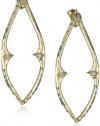 Mizuki 14k Diamond Curved Leaf Earrings On Post