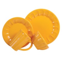 Laurie Gates 53053 16-Piece Signature Living Marie Dinnerware Set, Yellow Laurie Gates 53053 16-Piece Signature Living Marie Dinnerware Set, Yellow