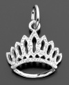 Every girl is a princess! This lovely tiara charm by Rembrandt Charms is set in sterling silver. Approximate drop: 1/2 inch.