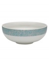 With a fresh, feminine feel and exceptional durability, the Lucille Teal serving bowl delivers lasting style to every day and occasion. A fanciful pattern inspired by 1950's lace trims creamy, contemporary porcelain from Denby.