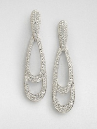 EXCLUSIVELY AT SAKS. A glittering piece with two graduated ovals in a pretty layered design. CrystalsRhodium-plated brassDrop, about 2Surgical steel post backImported EXCLUSIVELY AT SAKS. A glittering piece with two graduated ovals in a pretty layered design. CrystalsRhodium-plated brassDrop, about 2Surgical steel post backImported