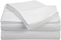 HN International Group Castle Hill 310 Thread Count 100-Percent Egyptian Cotton Solid Sheet Set, Twin Size, White