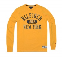 Tommy Hilfiger Men Long Sleeve Big New York Logo T-shirt