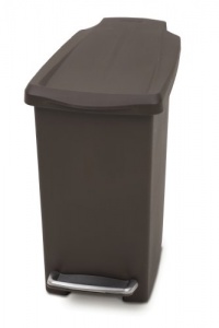 simplehuman 10L-Liter / 2.6-Gallon Slim Step Trash Can, Mocha Plastic simplehuman 10L-Liter / 2.6-Gallon Slim Step Trash Can, Mocha Plastic