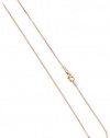 14 KT Rose Gold over Sterling Silver 1mm Snake Chain Necklace 14 to 30 inch