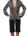 Roberto Cavalli - Animal Black White Blouse Shirt