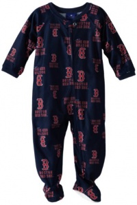 MLB Infant Boston Red Sox Full Zip Raglan Coverall (Dark Navy, 24mos)