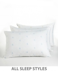 Side sleepers can now rest firmly and soundly on this pillow. Made of the softest 100% cotton and filled with cozy yet firm Fiberfill, this pillow has a khaki Ralph Lauren logo. Side sleepers can now rest firmly and soundly on this pillow. Made of the softest 100% cotton and filled with cozy yet firm Fiberfill, this pillow has a khaki Ralph Lauren logo.