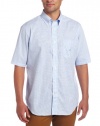 Nautica Men's Short Sleeve Poplin Mini Plaid Wovens