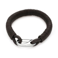 Bling Jewelry Mens Brown Wrapped Leather Cord Bracelet Stainless Steel Clasp 8in Bling Jewelry Mens Brown Wrapped Leather Cord Bracelet Stainless Steel Clasp 8in