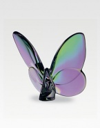 A lovely butterfly paperweight spreads its iridescent wings in stunning, pure lead crystal. From the Lucky Butterfly Collection 3½W X 2½H Hand wash Made in France